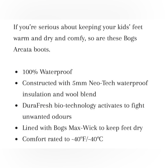 Like⭐️NEW⭐️BOGS Waterproof Boots •-40 Insulation •Size 4 •Girls Boys - Picture 3 of 15